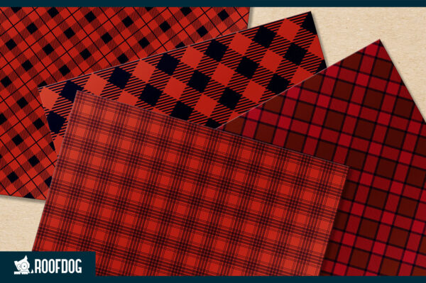 Red and green Christmas Plaid digital paper