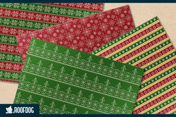 Ugly sweater digital paper