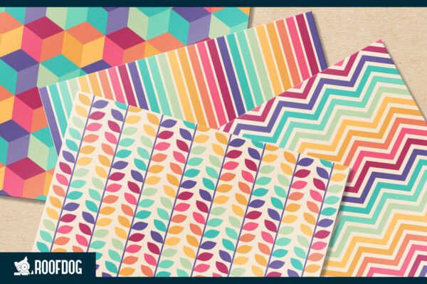 Retro rainbow digital paper Retro rainbow digital paper
