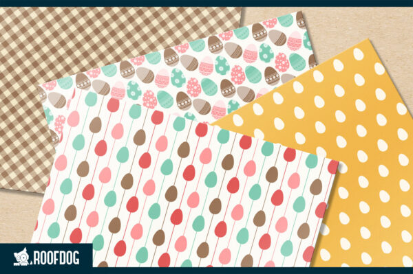 Retro Easter Egg Hunt Digital Paper Retro Easter Egg Hunt Digital Paper