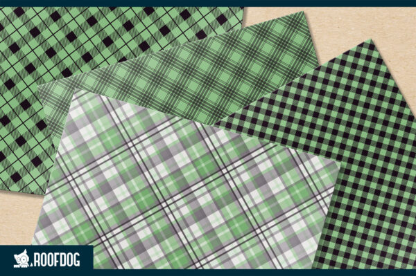 Halloween Plaid Green and Purple Digital Paper Halloween Plaid Green and Purple Digital Paper