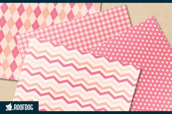 Classic Melon Pink and Green Digital Paper Classic Melon Pink and Green Digital Paper