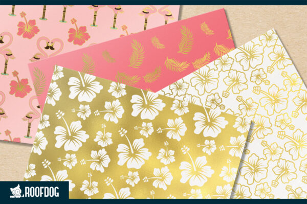 Pink and gold foil flamingo digital paper Pink and gold foil flamingo digital paper