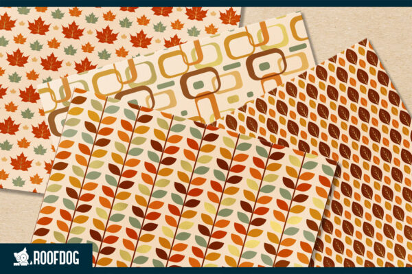 Fall retro gold foil digital paper Fall retro gold foil digital paper