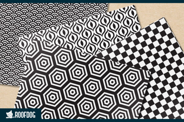 Black and White Geometric Digital Paper Black and White Geometric Digital Paper