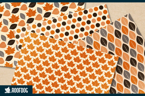 Autumn leaves digital paper Autumn leaves digital paper