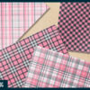 Pink and Grey plaid digital paper Pink and Grey plaid digital paper
