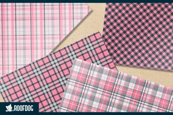 Pink and Grey plaid digital paper Pink and Grey plaid digital paper