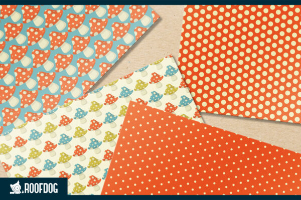 Toadstools digital paper Toadstools digital paper