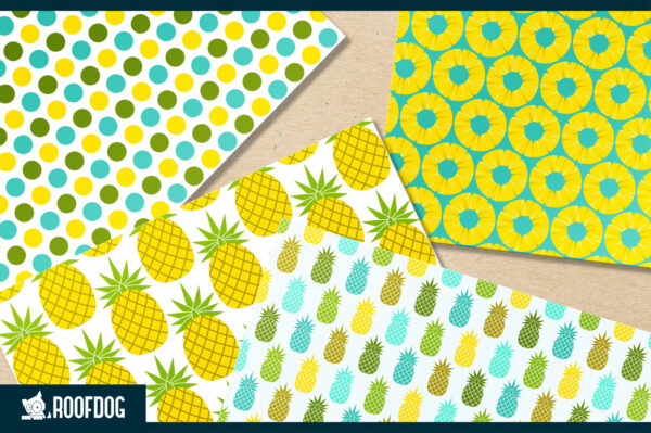 Summer pineapple digital paper Summer pineapple digital paper