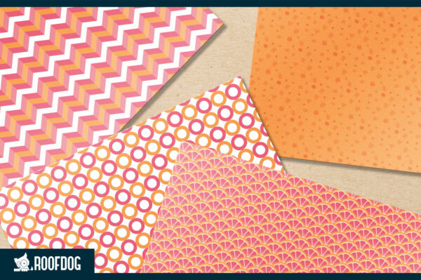 Pink grapefruit digital paper