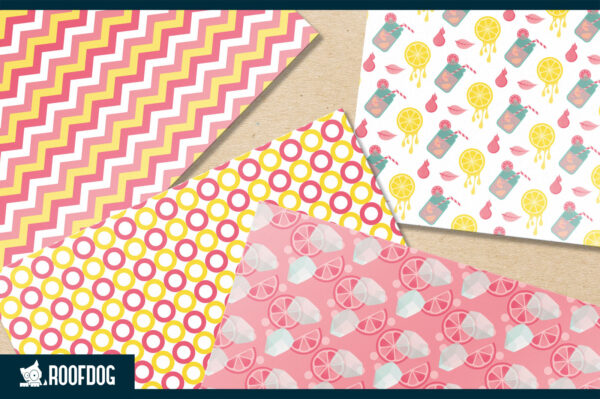 Pink lemonade digital paper Pink lemonade digital paper
