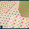 Retro watermelon digital paper Retro watermelon digital paper