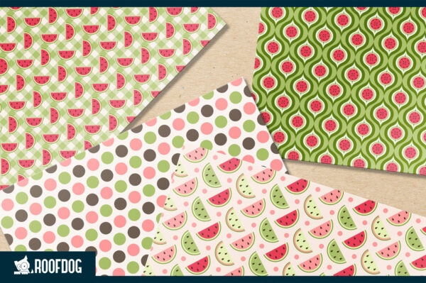 Retro watermelon digital paper Retro watermelon digital paper