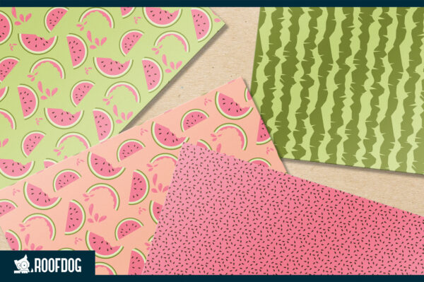 Summer watermelon digital paper
