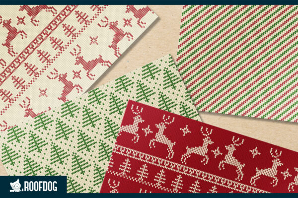 Ugly Christmas sweater digital paper