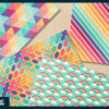 Retro rainbow digital paper Retro rainbow digital paper