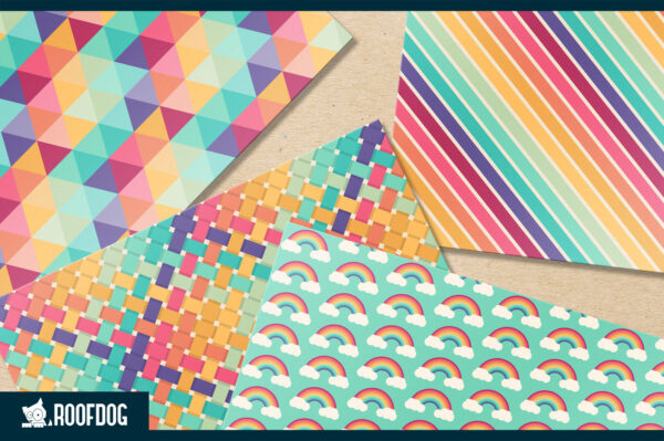 Retro rainbow digital paper Retro rainbow digital paper
