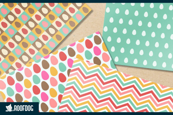 Retro Easter Egg Hunt Digital Paper Retro Easter Egg Hunt Digital Paper