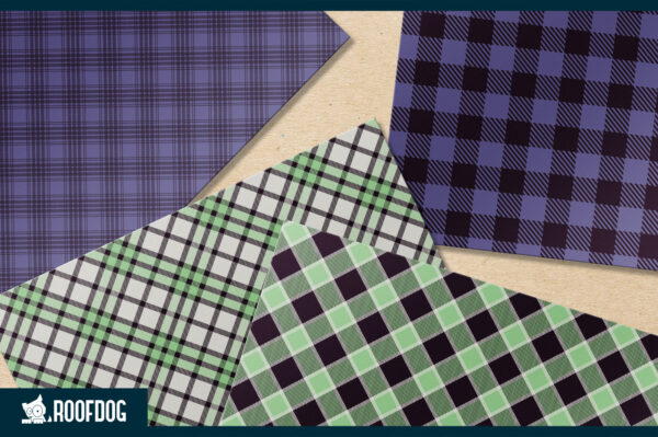 Halloween Plaid Green and Purple Digital Paper Halloween Plaid Green and Purple Digital Paper