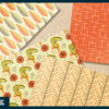 Fifties fall patterns digital paper Fifties fall patterns digital paper