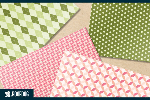 Classic Melon Pink and Green Digital Paper Classic Melon Pink and Green Digital Paper