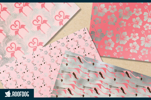 Pink and silver flamingo digital paper Pink and silver flamingo digital paper