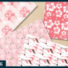 Pink and white flamingo digital paper Pink and white flamingo digital paper