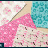 Sandy shores flamingo digital paper