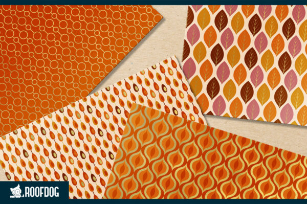 Fall retro gold foil digital paper Fall retro gold foil digital paper
