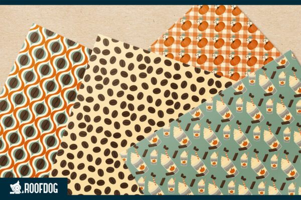 Pumpkin spice latte digital paper Pumpkin spice latte digital paper