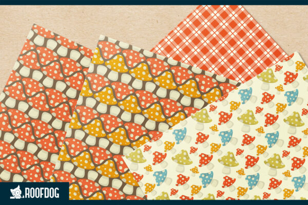 Toadstools digital paper Toadstools digital paper