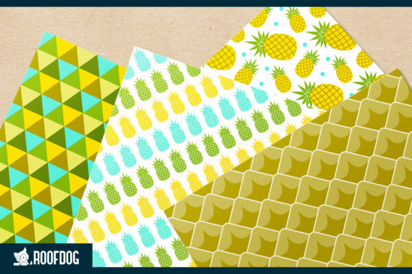 Summer pineapple digital paper Summer pineapple digital paper