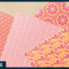 Pink grapefruit digital paper