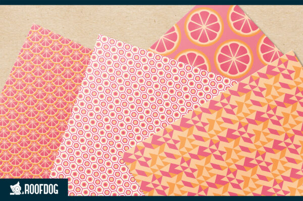 Pink grapefruit digital paper