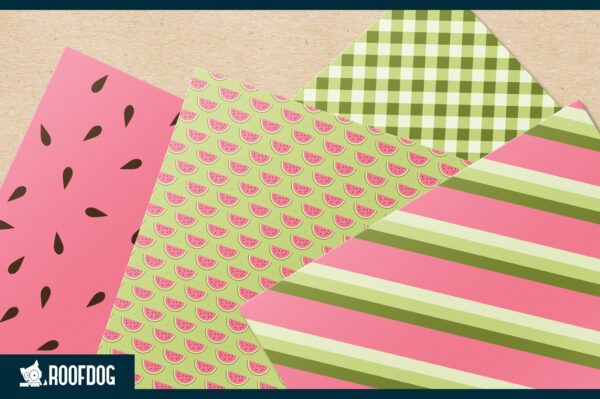 Summer watermelon digital paper