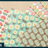 Retro Spring floral digital paper Retro Spring floral digital paper