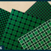 Red and green Christmas Plaid digital paper