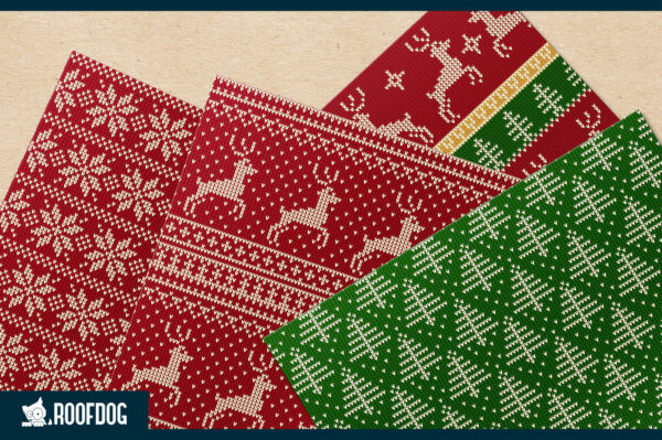 Ugly Christmas sweater digital paper