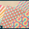 Retro rainbow digital paper Retro rainbow digital paper
