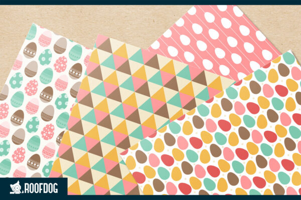Retro Easter Egg Hunt Digital Paper Retro Easter Egg Hunt Digital Paper
