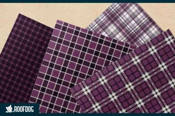 Halloween Plaid Orange and Purple Digital Paper Halloween Plaid Orange and Purple Digital Paper
