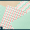 Classic Mint and Coral Digital Paper