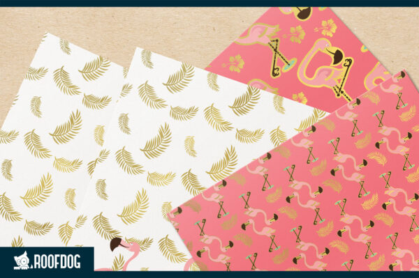Pink and gold foil flamingo digital paper Pink and gold foil flamingo digital paper