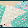 Sandy shores flamingo digital paper