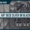 Silver foil art deco digital paper Silver foil art deco digital paper