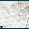Silver foil on white art deco digital paper Silver foil on white art deco digital paper