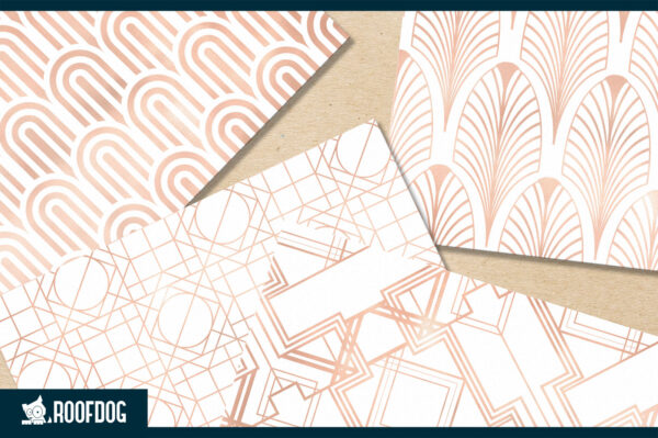 Rose gold and white art deco digital paper Rose gold and white art deco digital paper