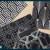 Silver foil art deco digital paper Silver foil art deco digital paper