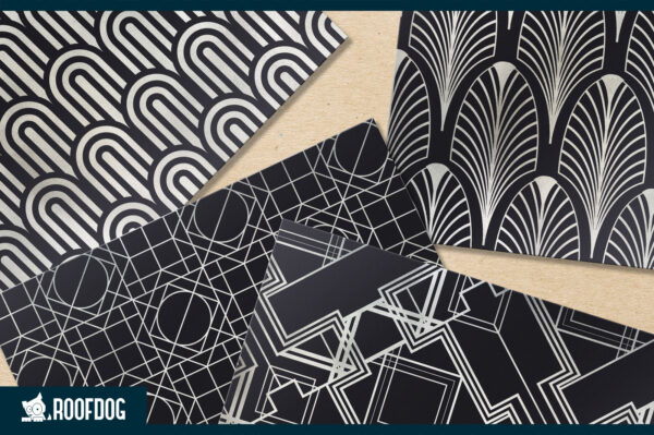 Silver foil art deco digital paper Silver foil art deco digital paper
